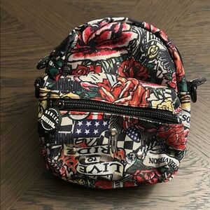 Harley-Davidson Graphic Floral Mini Backpack NWOT